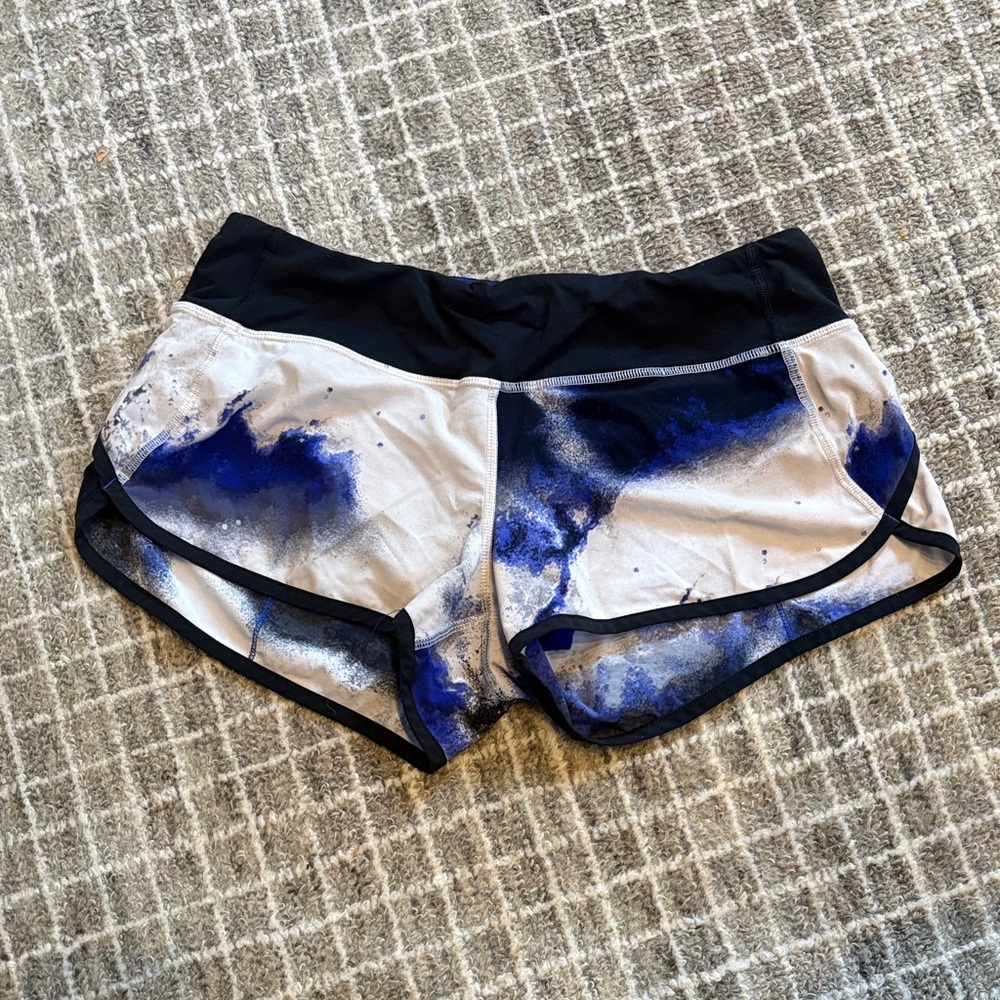 lululemon athletica Black and Blue Athletic Shorts